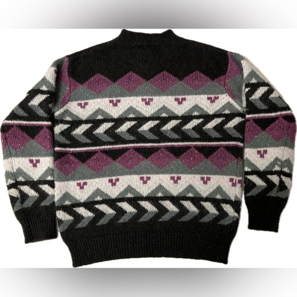 Sezane Georges Jumper in Green / Multico (Size XXS) Pink Purple Ecru - Picture 7 of 7